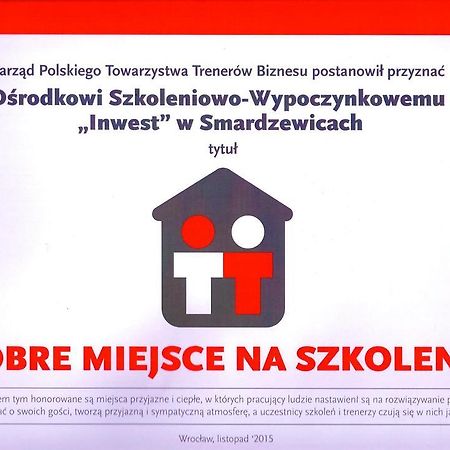 Inwest Osrodek Szkoleniowo-Wypoczynkowy Hotell Smardzewice Eksteriør bilde